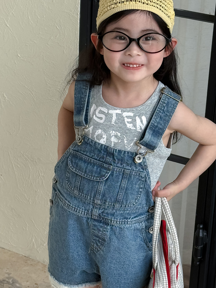 Baby Overall Denim - 2025 Summer New Children Loose Overalls