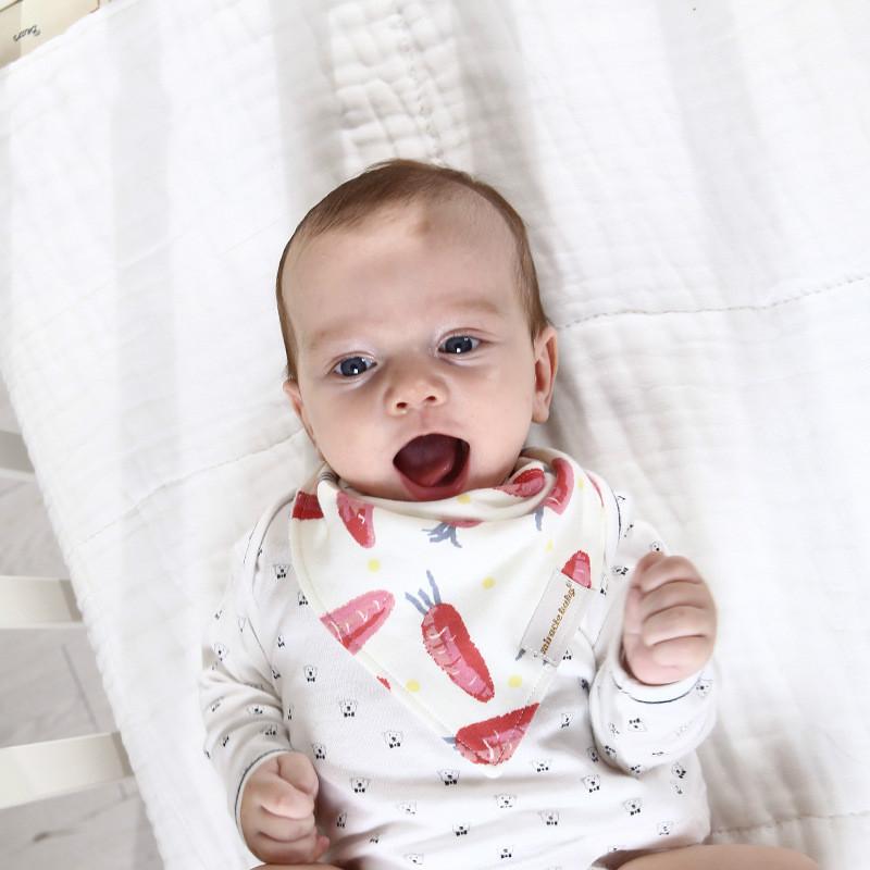 3pcs/pack Pure Cotton Baby Sca - Printed Bibs Pack 评论和价格
