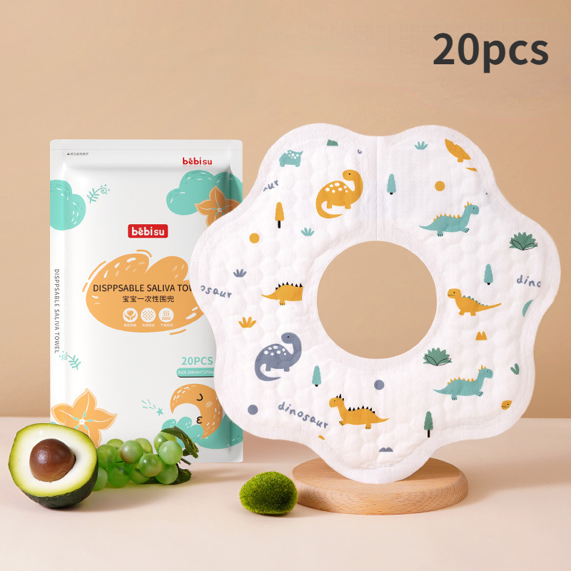 Disposable Baby Bib 20pcs/pack - Printed Bibs Pack 评论和价格