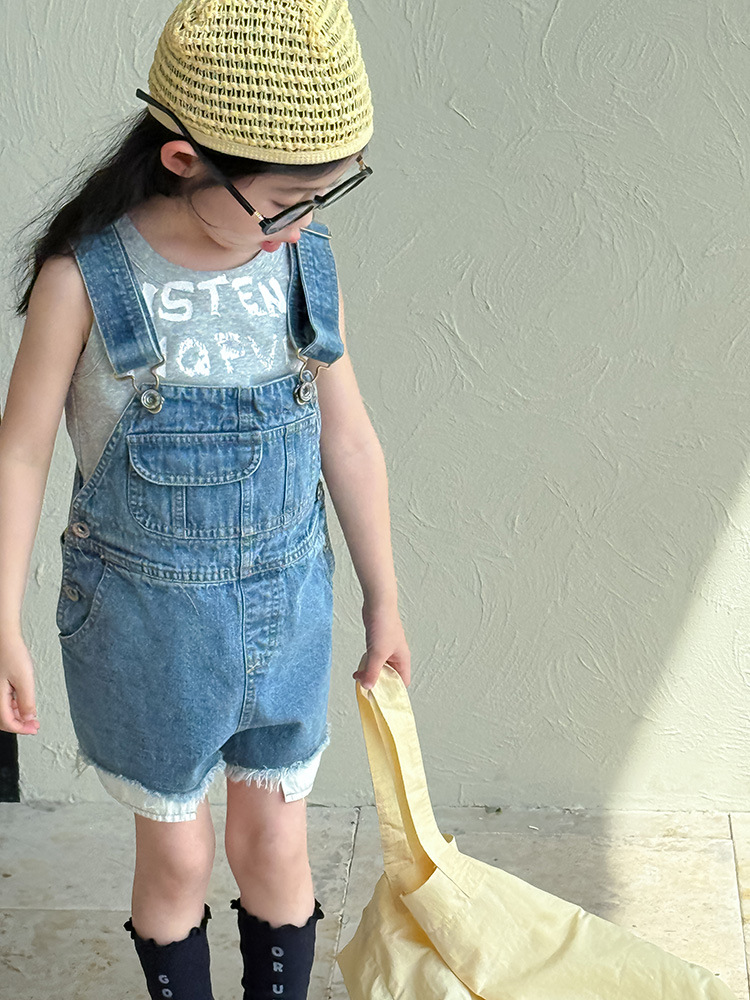 2025 Summer New Children Loose - Baby Overall Denim 评论和价格