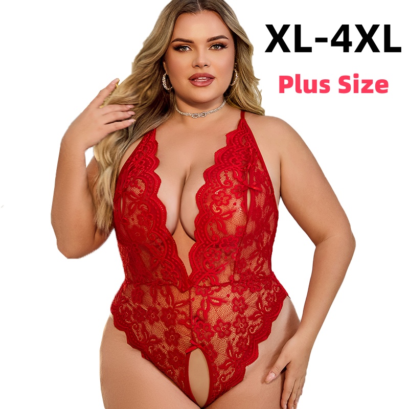 XL-4XL Crotchless Lace Bodysui - Baby Clothing In Summer 评论和价格
