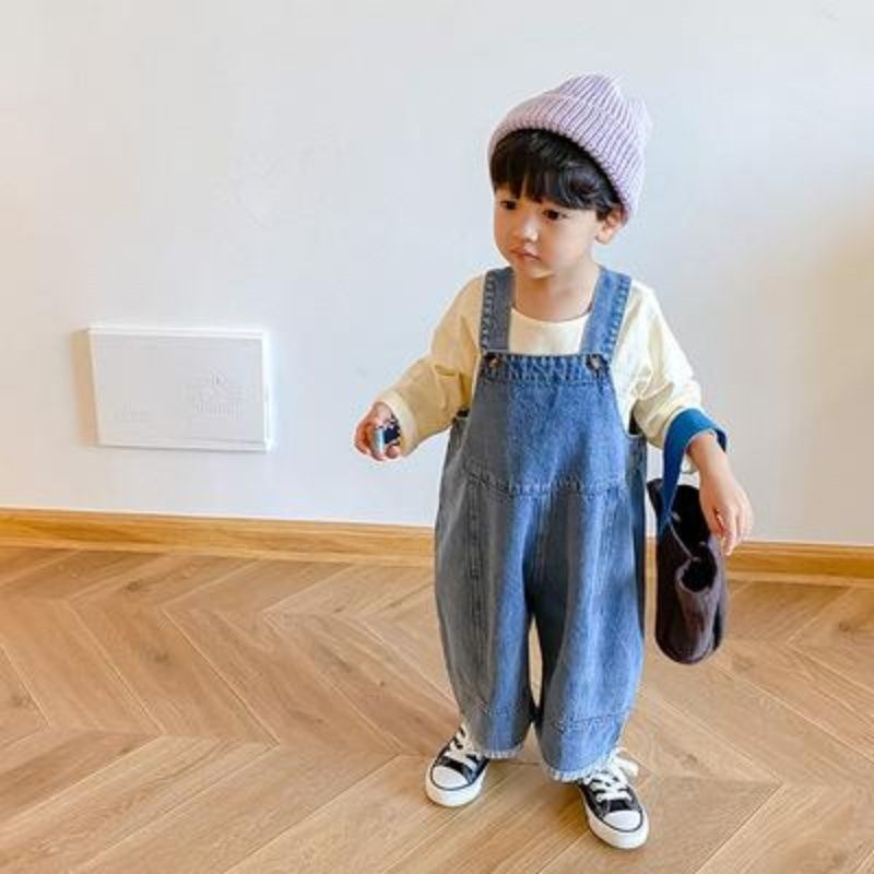 Autumn New Children's Loose Wi - Baby Overall Denim 评论和价格