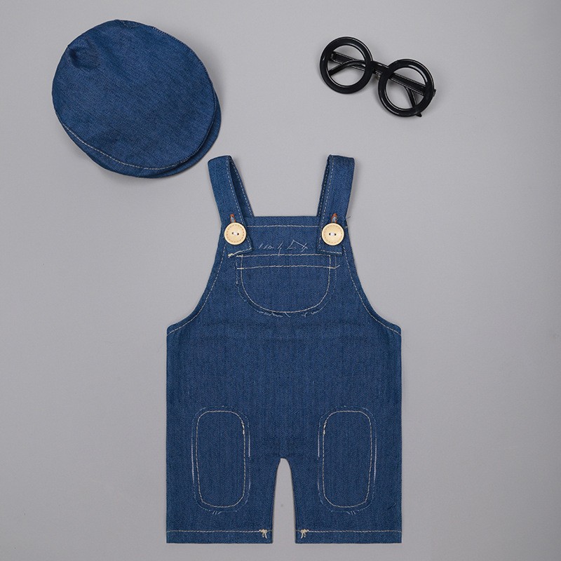 ❤️Newborn Photography Clothing - Baby Overall Denim 评论和价格