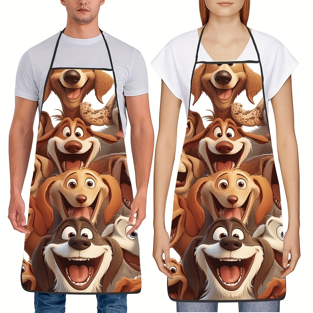 Cartoon Dog Pack Apron – 8 Pla - Printed Bibs Pack 评论和价格