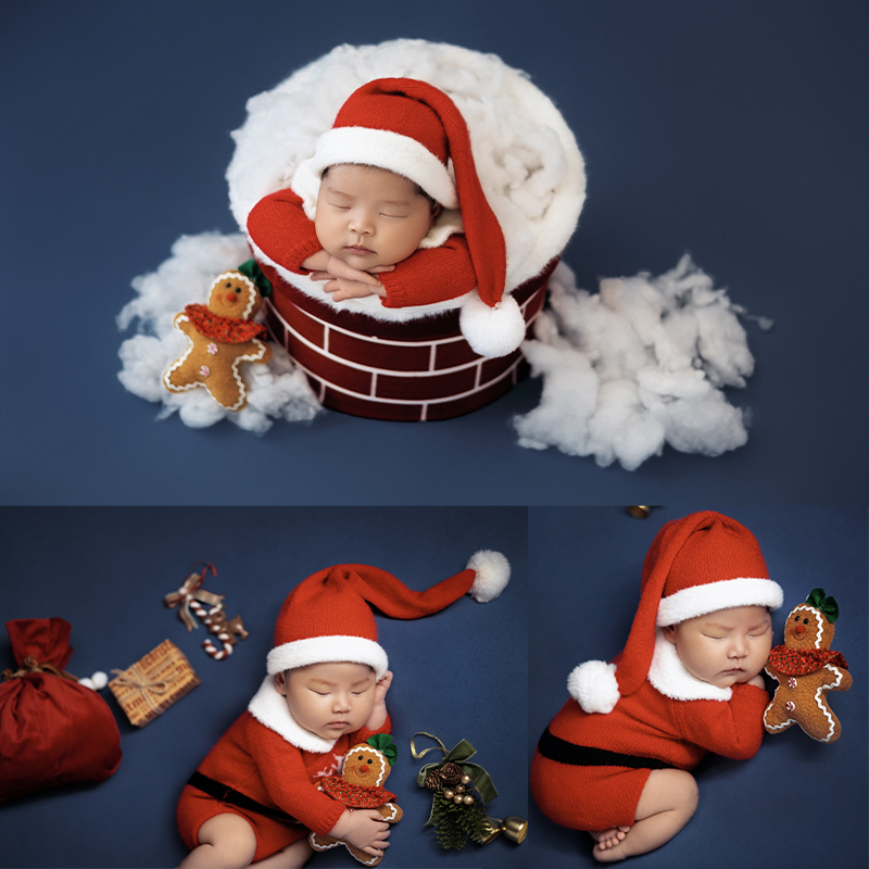 Santa Claus Newborn Photo Clot - Romper Onesie Baby 评论和价格