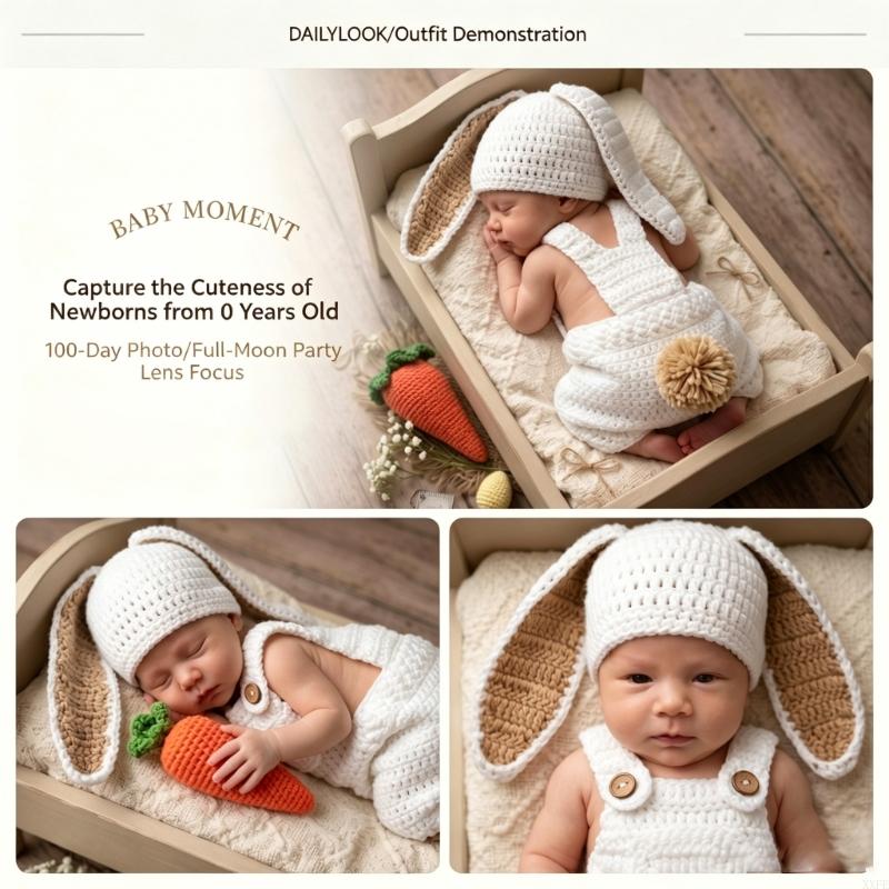Crochet Knitted Newborn Photog - Romper Onesie Baby 评论和价格