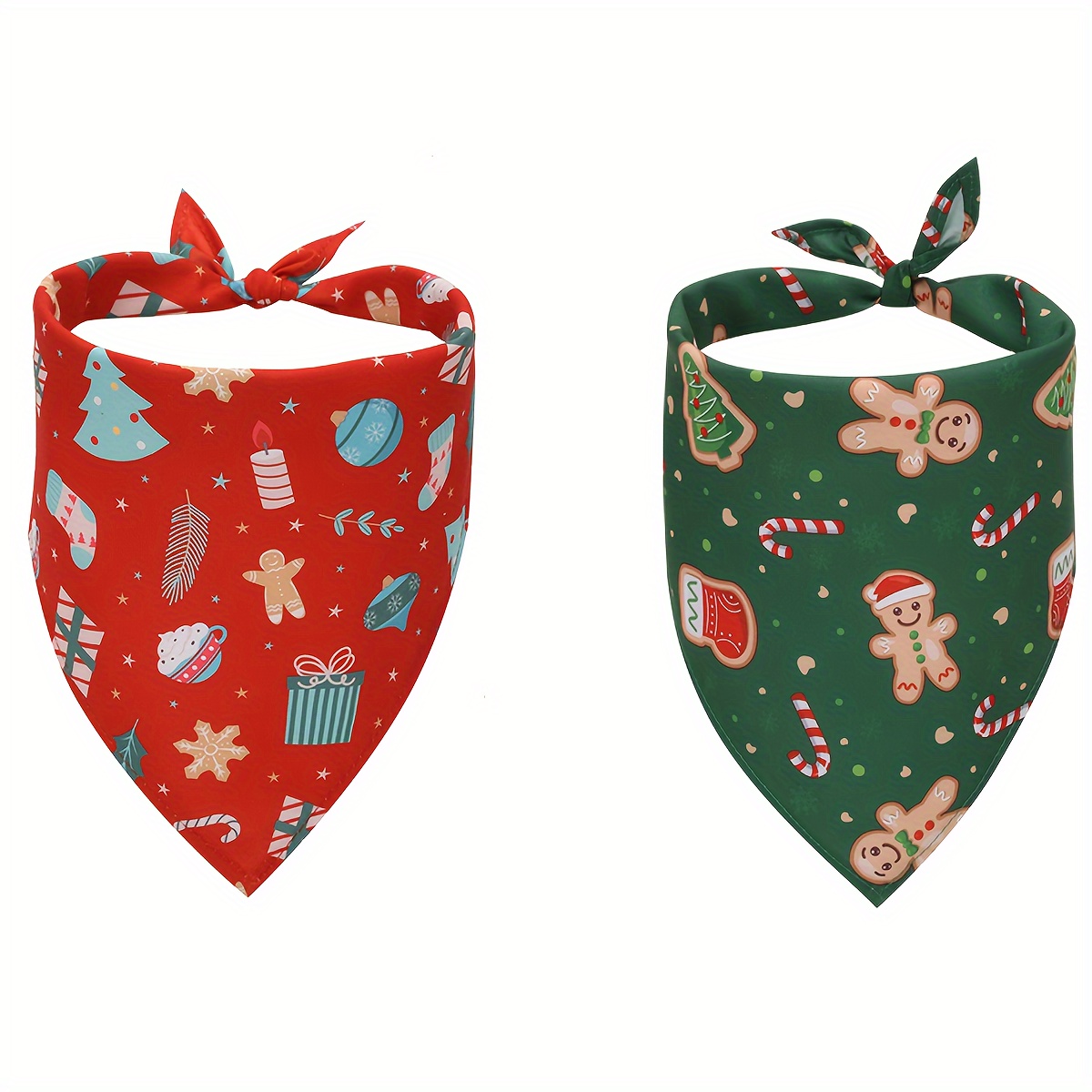 2-pack Christmas dog scarf, Ch - Printed Bibs Pack 评论和价格