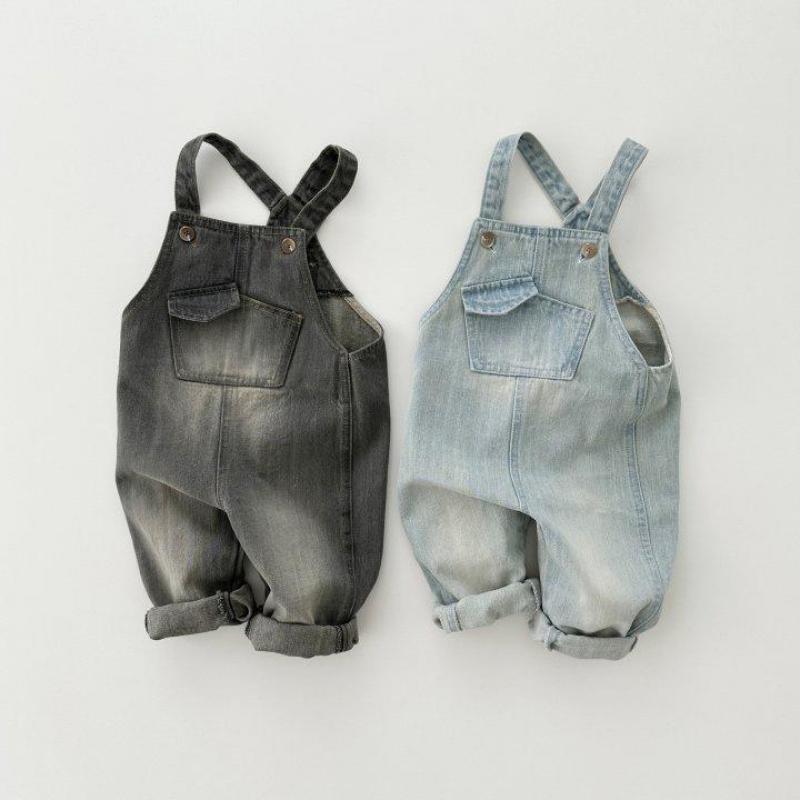 Solid Baby Girls Vintage Strap - Baby Overall Denim 评论和价格