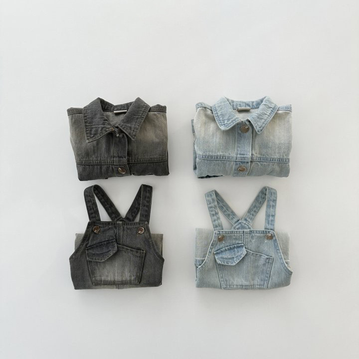 Solid Baby Girls Vintage Strap - Baby Overall Denim 评论和价格