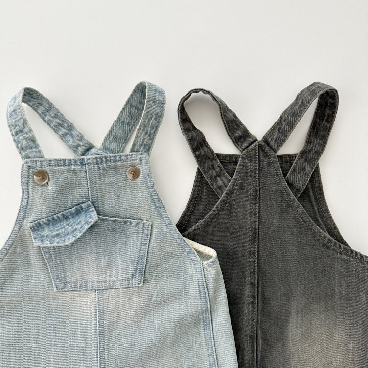 Solid Baby Girls Vintage Strap - Baby Overall Denim 评论和价格