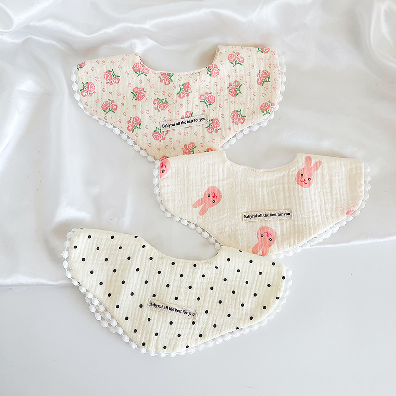 3pcs Pack Cotton Gauze Baby Gi - Printed Bibs Pack 评论和价格