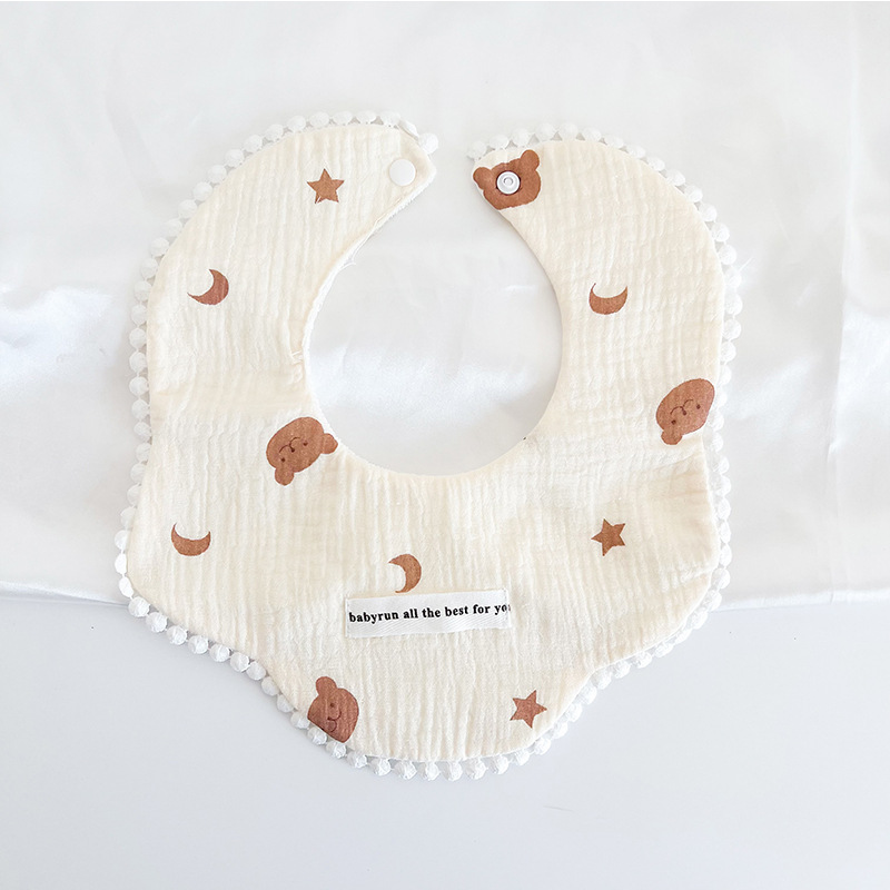 3pcs Pack Cotton Gauze Baby Gi - Printed Bibs Pack 评论和价格