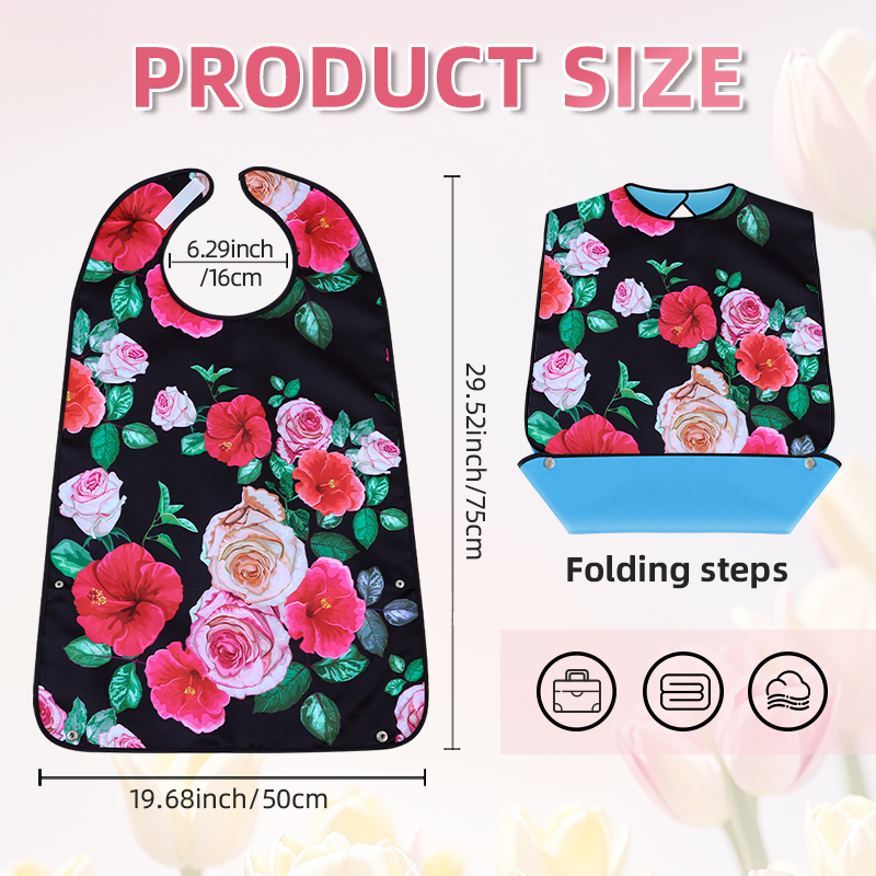 Waterproof Bib for Middle-Aged - Printed Bibs Pack 评论和价格